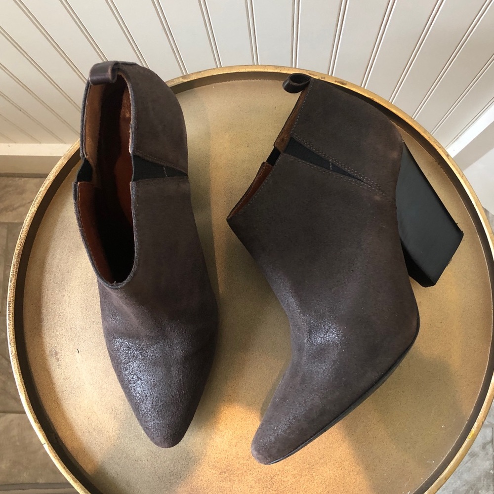 REBECCA MINKOFF | LA ROUX SUEDE ANKLE BOOTIE | BROWN | 8M | VGUC